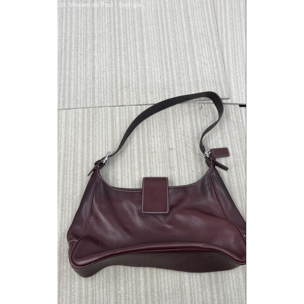 Vintage Coach Hampton's Hobo Burgundy Leather Shoulder Bag 7783 Great Condition - Picture 2 of 11